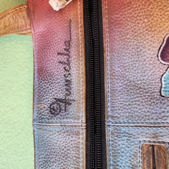 Hand Painted Collector Purse ANUSCHKA Leather - Picture 9 of 16